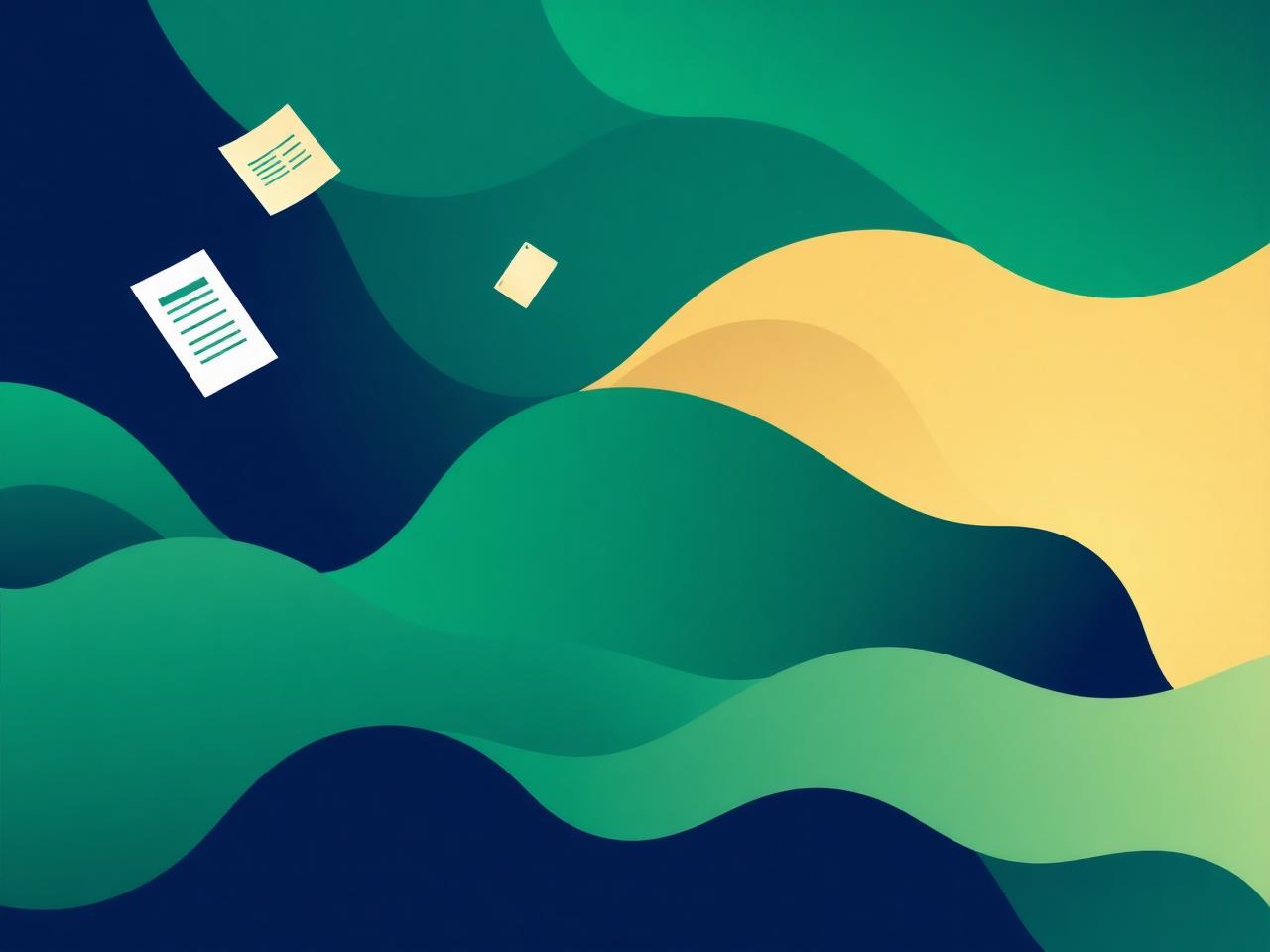 Abstract illustration of organized documents and calm finances